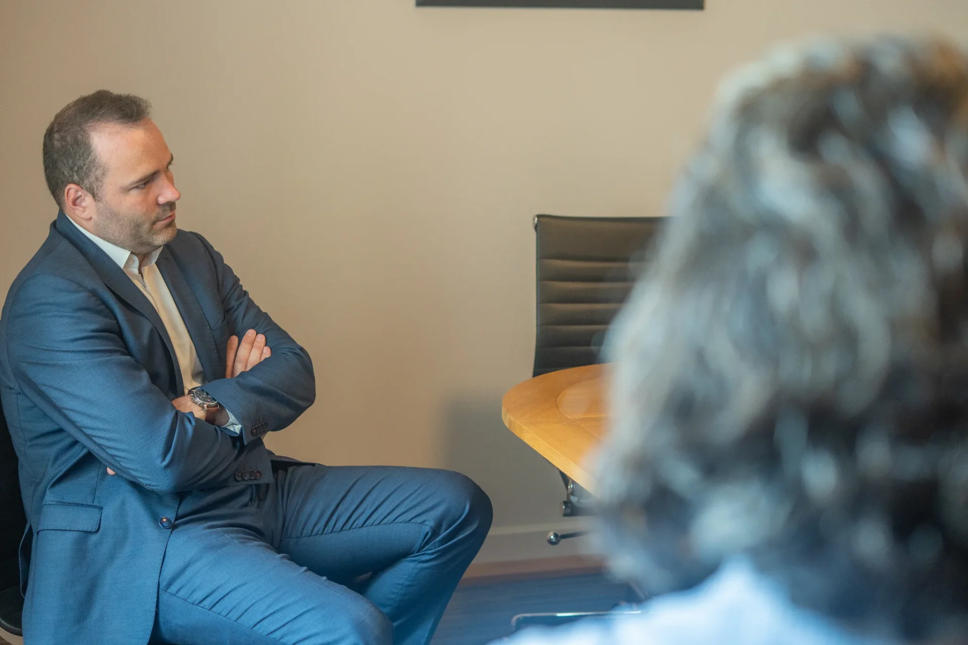 Consultant de Board Search en entretien avec une candidate