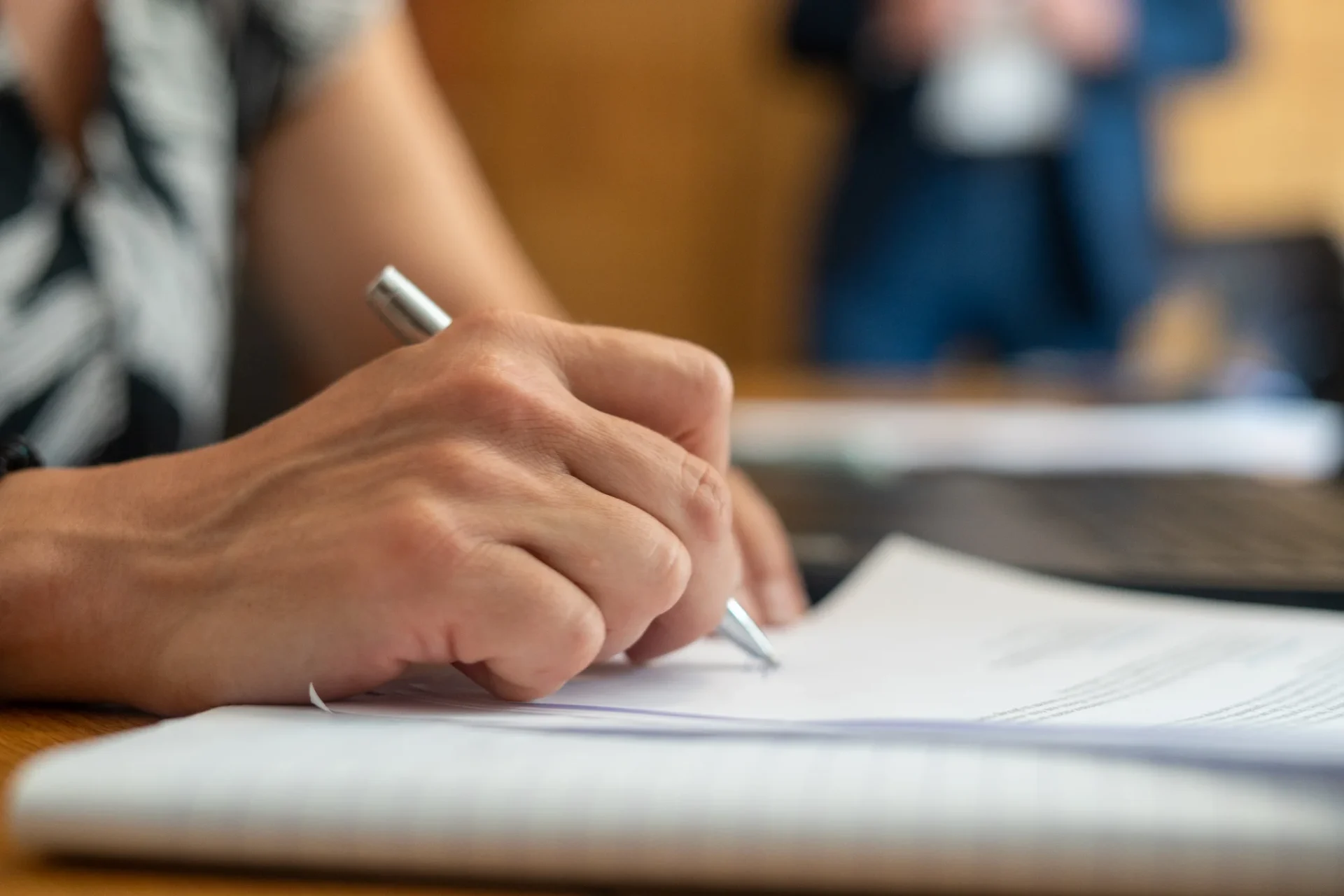Prise de notes lors d’un entretien de recrutement